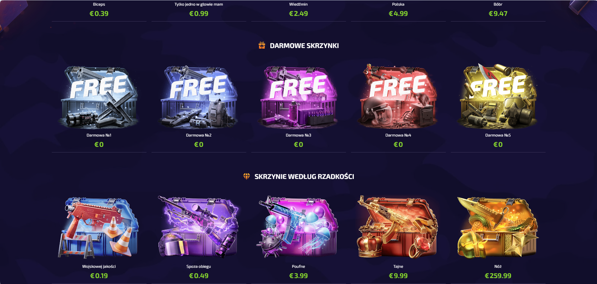 ForceDrop darmowe skrzynki