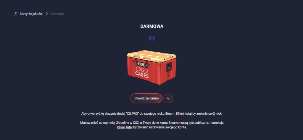 csgocases darmowa skrzynia